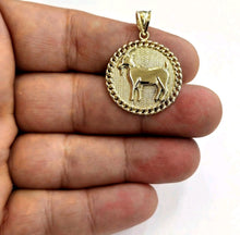 Load image into Gallery viewer, 10k yellow Gold solid round Goat Pendant charm animal unisex fine jewelry 3.6g

