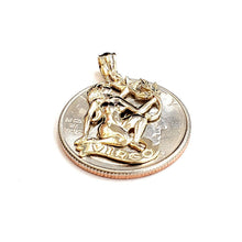 Load image into Gallery viewer, New 14k yellow Gold Virgo zodiac sign Pendant charm astrology fine jewelry 1.8g
