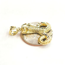 Load image into Gallery viewer, 10k yellow gold cobra snake reptile Pendant charm gift fine jewelry 4.1g
