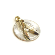 Load image into Gallery viewer, New 14k yellow Gold breast cancer survivor awareness ribbon Pendant Jewelry 1.8g
