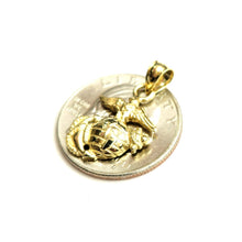 Load image into Gallery viewer, New 14k yellow gold Tiny US Marine Corps Emblem pendant Fine Jewelry Unisex 2.4g
