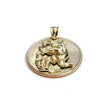 Load image into Gallery viewer, 10k yellow solid Gold Aquarius zodiac astrology Pendant charm fine jewelry 1.5g
