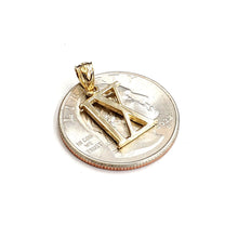 Load image into Gallery viewer, New 14KT Yellow Gold Solid Roman number 9 Pendant charm gift Fine Jewelry 1.2g
