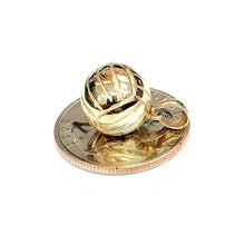 Load image into Gallery viewer, 14k yellow Gold 3D volleyball Pendant charm sport game fine jewelry gift 3.3g

