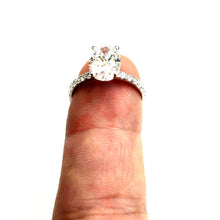 Load image into Gallery viewer, 3.02Ct Oval Brilliant Cut E VS2 Lab Grown Diamond 14k White Gold Engagement Ring

