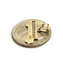 Load image into Gallery viewer, 14k yellow Gold Tiny School Bus vehicle Car Pendant charm gift fine jewelry 0.9g
