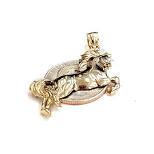 Load image into Gallery viewer, New 14k yellow solid Gold horse full body animal Pendant charm fine jewelry 5.4g
