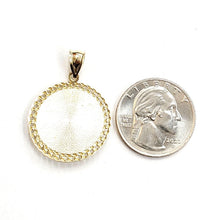 Load image into Gallery viewer, 10k yellow gold round crown pendant charm gift fine jewelry necklace 0.97" 4.2g
