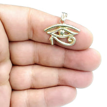 Load image into Gallery viewer, 10k yellow Gold Egyptian eye of Horus protection Pendant fine gift jewelry 1.6g
