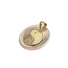 Load image into Gallery viewer, New 14k solid yellow Gold yin ying yang taoist symbol Pendant jewelry 0.62" 1.3g
