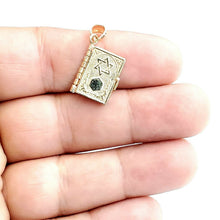Load image into Gallery viewer, 14k yellow gold ten commandments book star of David Chay Jewish pendant 4.1g
