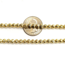 Load image into Gallery viewer, 10K yellow gold 5mm ball bead chain Diamond Cut Necklace Fine jewelry 25.5g 24"
