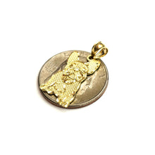 Load image into Gallery viewer, Solid 10k yellow Gold French bulldog Pendant charm diamond cut fine jewelry 1.3g
