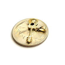 Load image into Gallery viewer, 14k yellow Gold solid Tiny Guitar Pendant gift music instrument fine jewelry 0.9g

