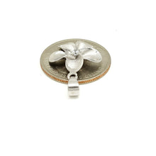 Load image into Gallery viewer, New 14k white Gold Hawaiian flower pendant cubic zirconia fine jewelry 1.9g
