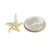 Load image into Gallery viewer, 14k yellow Gold starfish Pendant charm filigree necklace gift fine jewelry 1.1g

