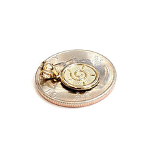 Load image into Gallery viewer, New 14k yellow Gold tiny round seven wishes Happiness Pendant charm jewelry 1.2g
