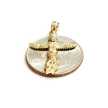 Load image into Gallery viewer, New 14k yellow gold Totem pole Mythology pendant fine jewelry 1.8g
