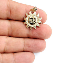 Load image into Gallery viewer, New 14k yellow gold solid sun sol pendant charm astrology gift fine jewelry 2.8g
