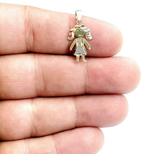 Load image into Gallery viewer, New 14k two tone gold baby girl kid Pendant charm gift fine jewelry for her 0.9g
