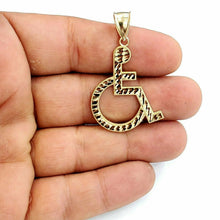 Load image into Gallery viewer, 10k yellow Gold handicap disability Pendant charm diamond cut fine jewelry 2.5g
