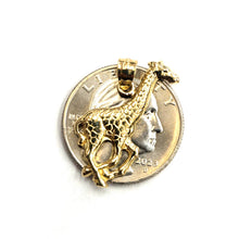 Load image into Gallery viewer, 14k yellow solid Gold Giraffe full body animal Pendant charm fine jewelry 1.7g
