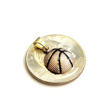 Load image into Gallery viewer, 14k gold Tiny basketball pendant charm Fine Jewelry Sport Gift unisex 0.46" 1g
