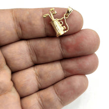 Load image into Gallery viewer, 14k yellow Gold 3D Golf Clubs And Bag Pendant sport Gift game fine jewelry 2.3g
