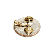 Load image into Gallery viewer, New 14k Yellow Gold Dumbbell weight lifter Pendant charm gift fine jewelry 1.9g
