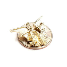 Load image into Gallery viewer, New 14k yellow Gold winged dragon Pendant charm solid gift fine jewelry 3.6g
