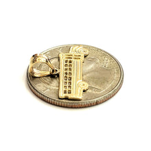 Load image into Gallery viewer, 14k yellow Gold Tiny School Bus vehicle Car Pendant charm gift fine jewelry 0.9g
