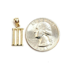 Load image into Gallery viewer, New 14KT Yellow Gold Solid Roman number 3 Pendant charm gift Fine Jewelry 1.3g

