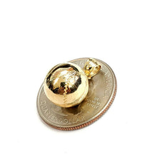 Load image into Gallery viewer, New 14k yellow Gold 3D baseball Pendant charm sport game fine jewelry gift 3.3g
