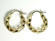 Load image into Gallery viewer, 10K yellow Gold 0.72" 3.5mm Turkish hoop Earrings Round fine jewelry 1.8g
