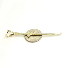 Load image into Gallery viewer, New 10k yellow Gold 3D solid sword Pendant charm Unisex gift fine jewelry 4.2g
