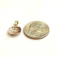 Load image into Gallery viewer, 14k gold Tiny basketball pendant charm Fine Jewelry Sport Gift unisex 0.46" 1g
