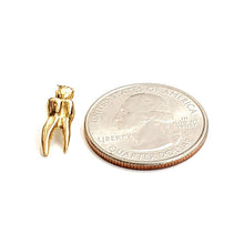 Load image into Gallery viewer, New 14k yellow Gold solid 3D tooth Pendant charm gift fine jewelry 1.6g
