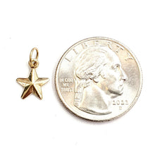 Load image into Gallery viewer, 14k yellow gold tiny star pendant charm celestial astronomy fine jewelry 0.5g
