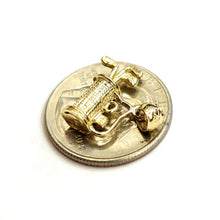 Load image into Gallery viewer, 14k yellow Gold 3D Golf Clubs And Bag Pendant sport Gift game fine jewelry 2.3g
