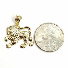Load image into Gallery viewer, 10k yellow Gold lion full body Leo zodiac Pendant charm gift fine jewelry 1.9g
