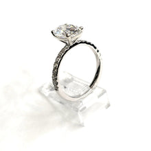 Load image into Gallery viewer, 3.02Ct Oval Brilliant Cut E VS2 Lab Grown Diamond 14k White Gold Engagement Ring
