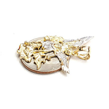 Load image into Gallery viewer, 14k two tone gold saint Michael pendant charm fine religious gift jewelry 3g
