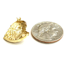 Load image into Gallery viewer, 14k multi color gold jesus face head pendant charm religious fine jewelry 2.7g
