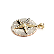 Load image into Gallery viewer, 14k yellow gold star pendant charm celestial astronomy gift fine jewelry 1.7g
