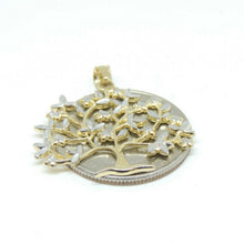 Load image into Gallery viewer, New 14k two tone gold tree of life lucky pendant fine jewelry gift for her 2.3g
