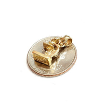 Load image into Gallery viewer, New 14k Yellow Gold 3D microscope Pendant charm science tool fine jewelry 2.3g

