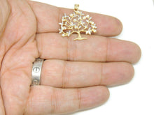 Load image into Gallery viewer, New 14k two tone gold tree of life lucky pendant fine jewelry gift for her 2.3g
