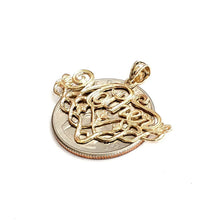 Load image into Gallery viewer, New 14k yellow Gold Mother word Pendant charm gift fine jewelry for her 1.8g
