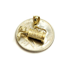 Load image into Gallery viewer, 14k yellow Gold 3D Golf Clubs And Bag Pendant sport Gift game fine jewelry 2.3g
