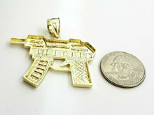 Load image into Gallery viewer, 10k yellow solid Gold automatic machine gun Pendant charm fine gift jewelry 8.6g
